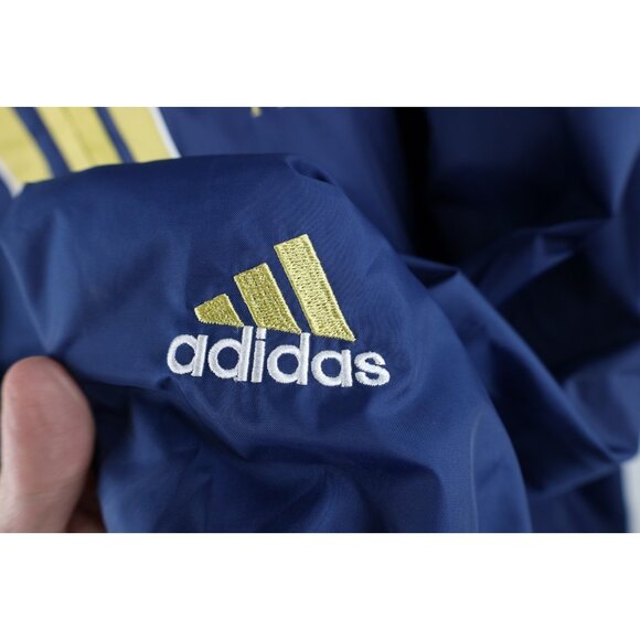 Vintage Adidas Mens Size XL Notre Dame University Lined Windbreaker Jacket Blue - Picture 6 of 16